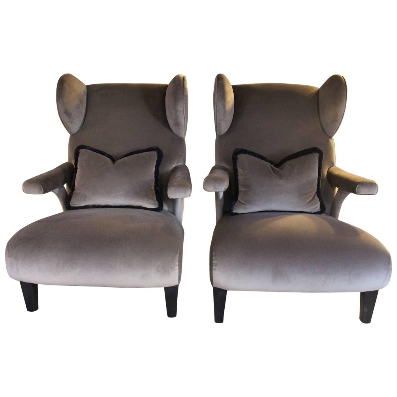 1940s "Bergere" Armchairs For Sale