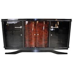 Floating Art Deco Buffet with Walnut Door