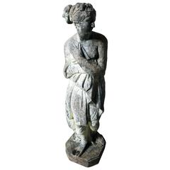Late 19th Century Faux Lead Painted Stone Statue of the Capitoline Venus