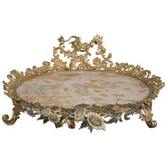 French 19th Century Gilt Bronze-Mounted Champlevé Enamel Alabaster Centrepiece 9