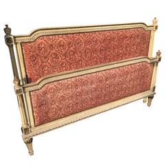 French Antique Original Painted King-Size Bed