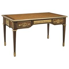 Fine Louis XVI Style Parquetry Bureau Plat 3