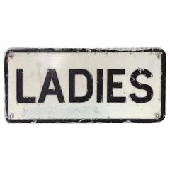 Vintage Ladies Restroom Washroom Bathroom Toilet Sign