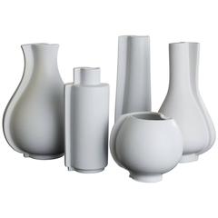 Wilhelm Kåge "Surrea" Stoneware Vases, Five Pieces, Gustavsberg, Sweden