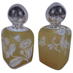 Pair of Webb Cameo Art Glass Japonesque Perfumes