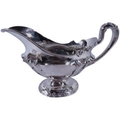 Antique Tiffany Fancy and Heavy Sterling Silver Gravy Boat