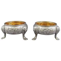 Pair of George III Irish Silver Open Salts