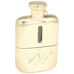 Used Gold Hip Flask