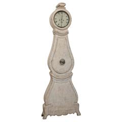 18th Century Antique Swedish Painted Tall Case Mora Clock 12