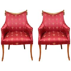 Pair of Hollywood Regency Armchairs 9