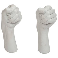 Richard Etts Cast Plaster Candlesticks