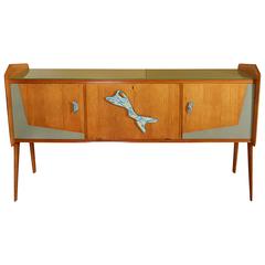 Mid-Century Modern Italian Sideboard with Decorative Pulls 5