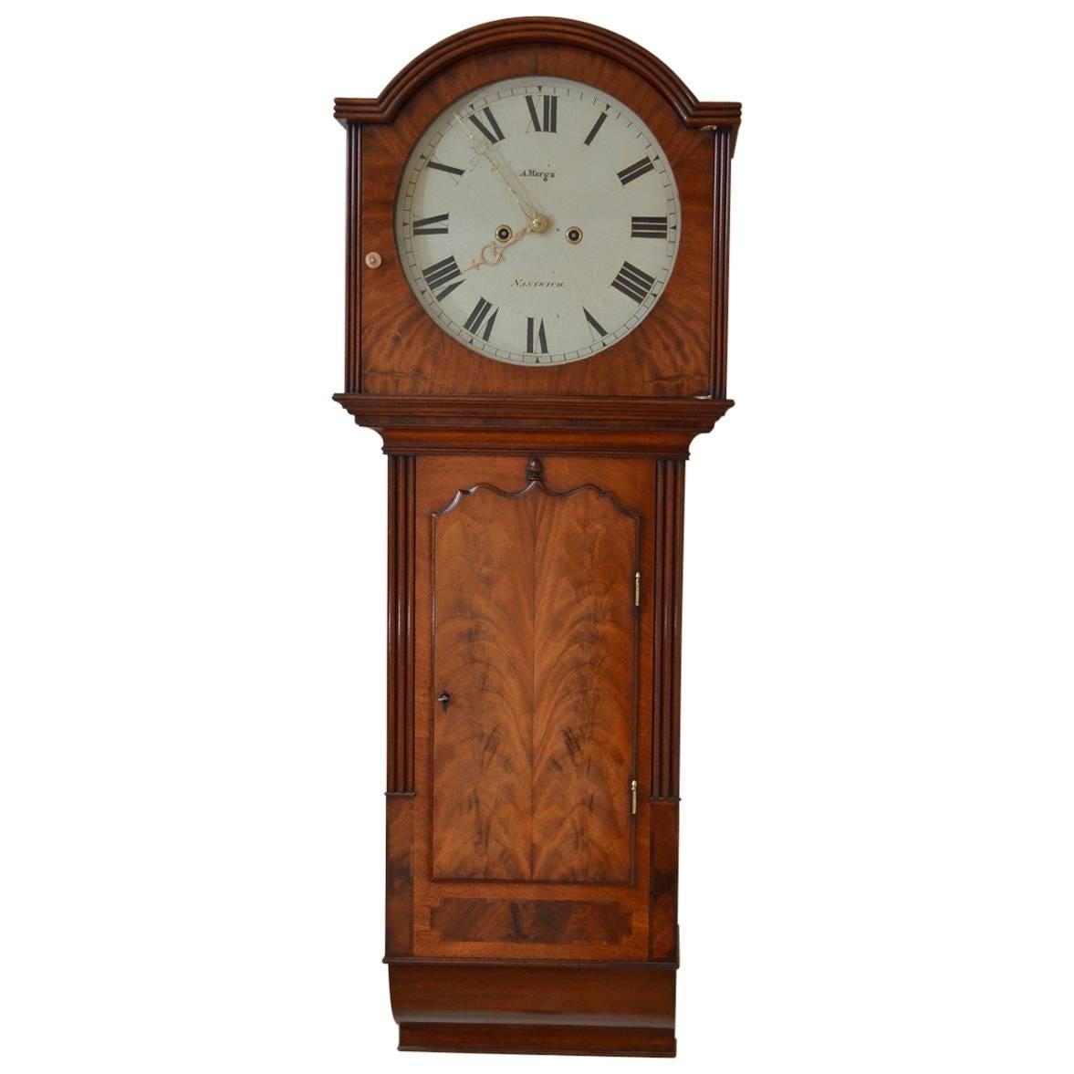 Fine and Unusual George III Wall Clock by A. Merga