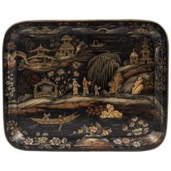 Antique Chinoiserie Papier Mâché Tray by Henry Clay