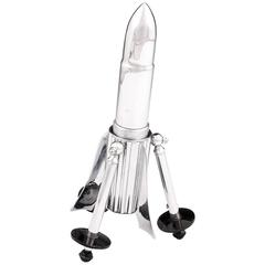 Vintage Silver-plate Rocket Table Lighter