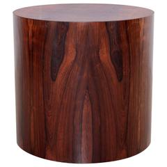 Milo Baughman Drum or Side/End Table in Rosewood for Thayer Coggin
