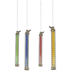 Industrial Ceiling Light-Columns, circa 1960