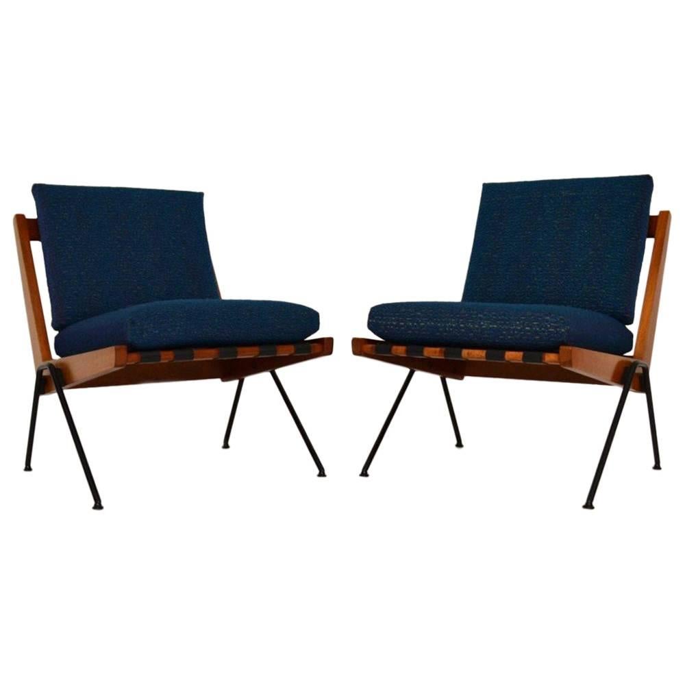 Pair of Retro Chevron Chairs by Robin Day for Hille Vintage, 1950s