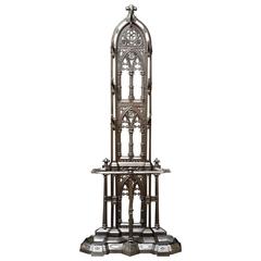 Victorian Gothic Revival Cast Iron Hall Stand