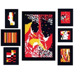Josef Albers Suite of Seven Abstract Lithographs from Interaction of Color