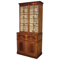 Antique 18th Century Satinwood Secretaire Bookcase