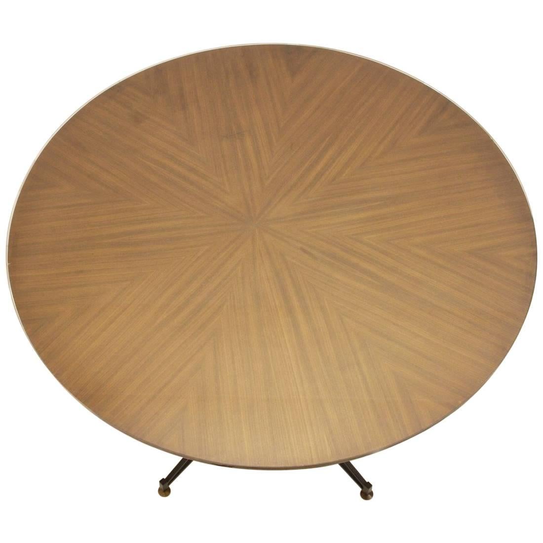 Italian Round Dining Table by Carlo Ratti, 1950s
