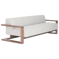 SHIMNA Caribou Sofa with Walnut Exposed Frame 1