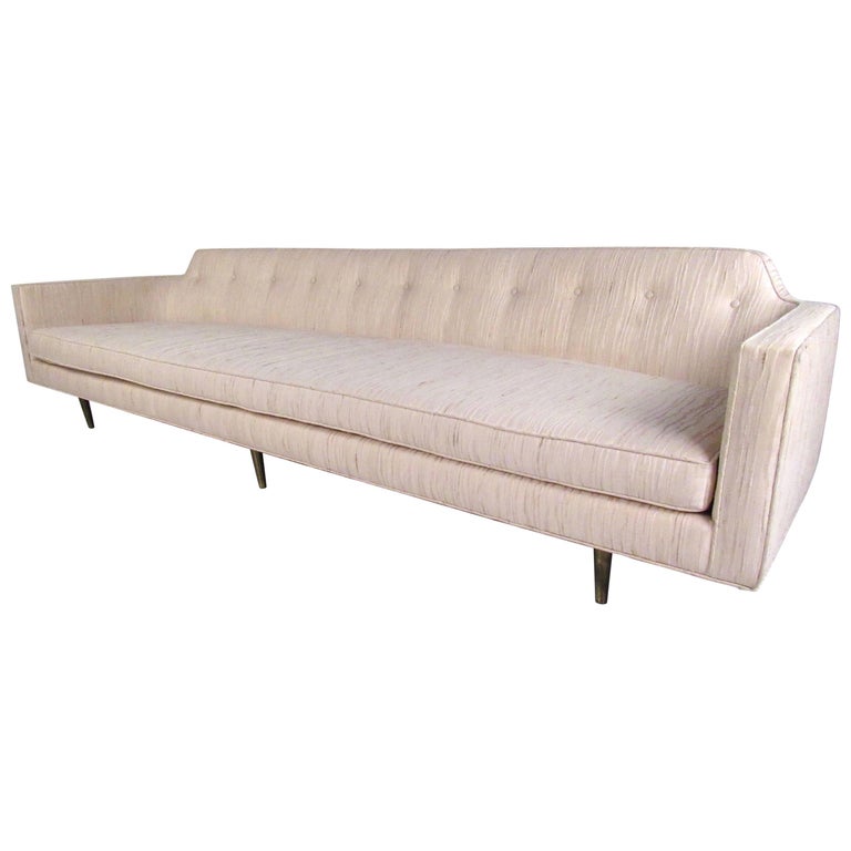 Dunbar Sofa with Brass Legs by Edward Wormley For Sale at 1stDibs