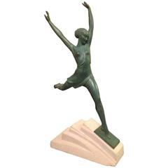 "Olympia" Art Deco Bronze Sculpture by Fayral