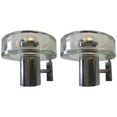 Pair of 1960s Seguso Murano Glass Wall Lights 8