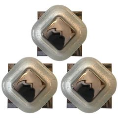 Set of Three Limburg Glass 1970s Wall Lights 9