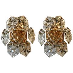 Pair of Austrian 1970s Crystal Kinkeldey Gold Wall Lights 10