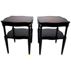 Vintage Hollywood Regency Style Pair of Side Tables