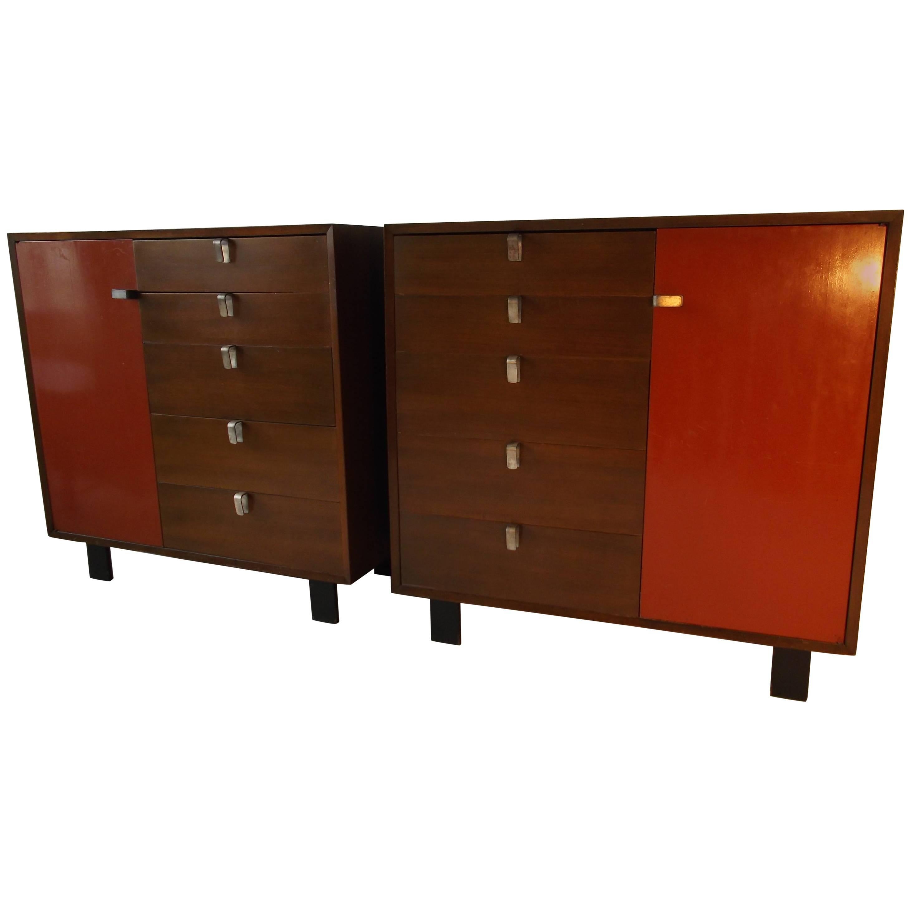 Pair of George Nelson Herman Miller Cabinets For Sale