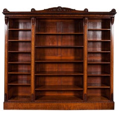 George IV Mahogany Open Bookcase