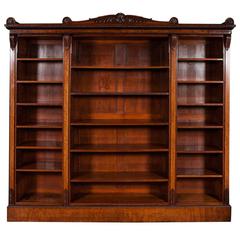 George IV Mahogany Open Bookcase 4