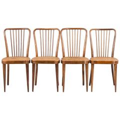 Set of Four Thonet Dining Chairs by Josef Frank