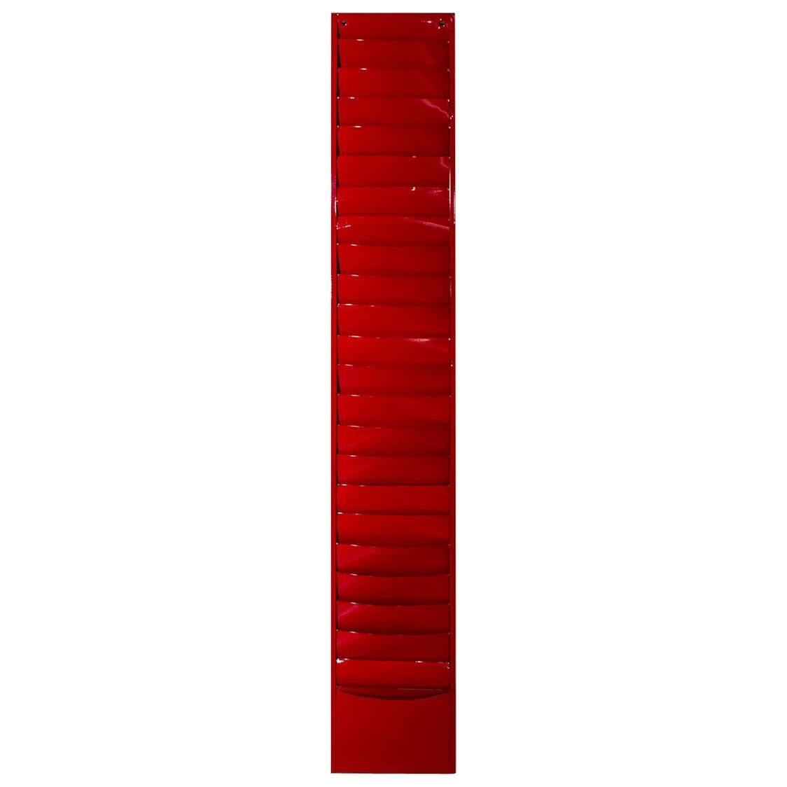 Extra Long Vintage File Holder in Gloss Red, circa 1960s