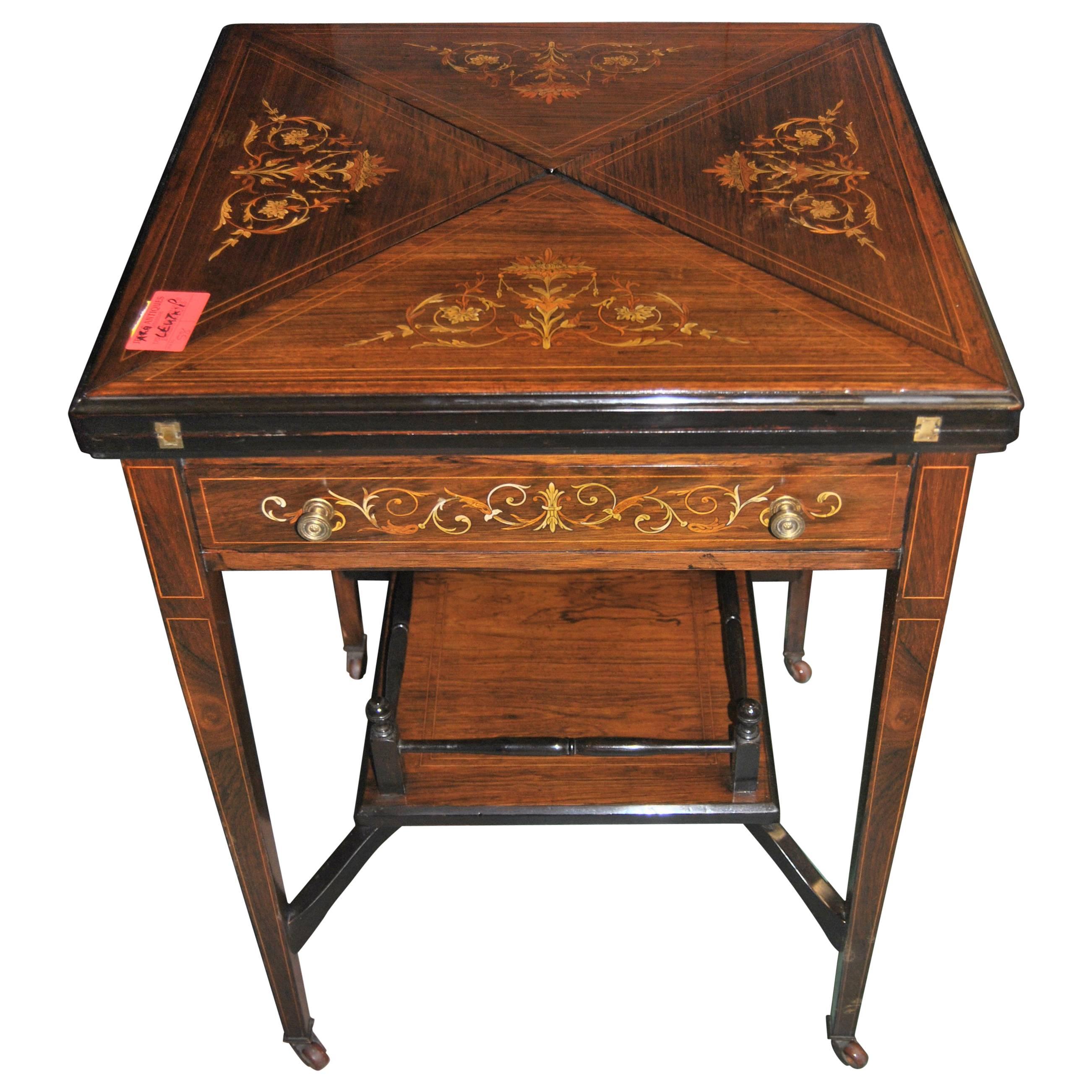 19th-20th Century English Game or Envelope Table