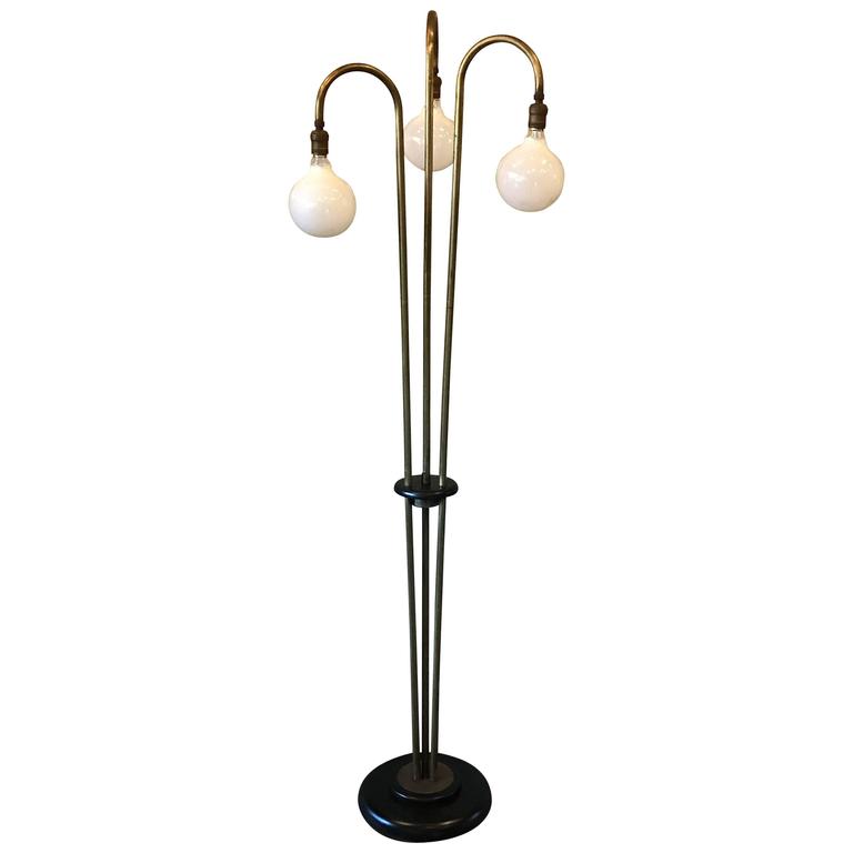 Mid Century Brass Three Arm Spider Floor Lamp At 1stdibs Mid Century Brass Three Arm Spider Floor Lamp