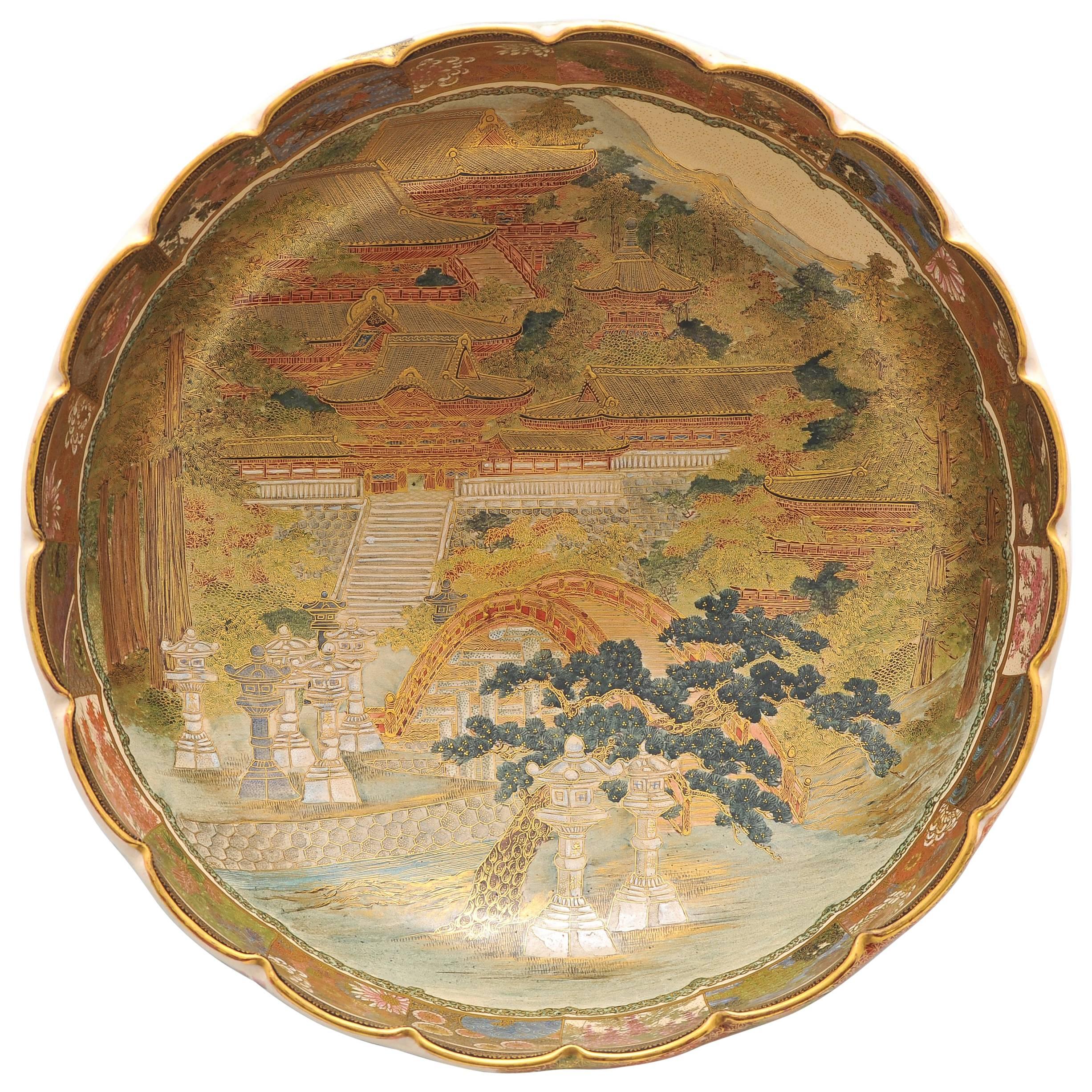 Large 19th Century Japanese Satsuma Bowl