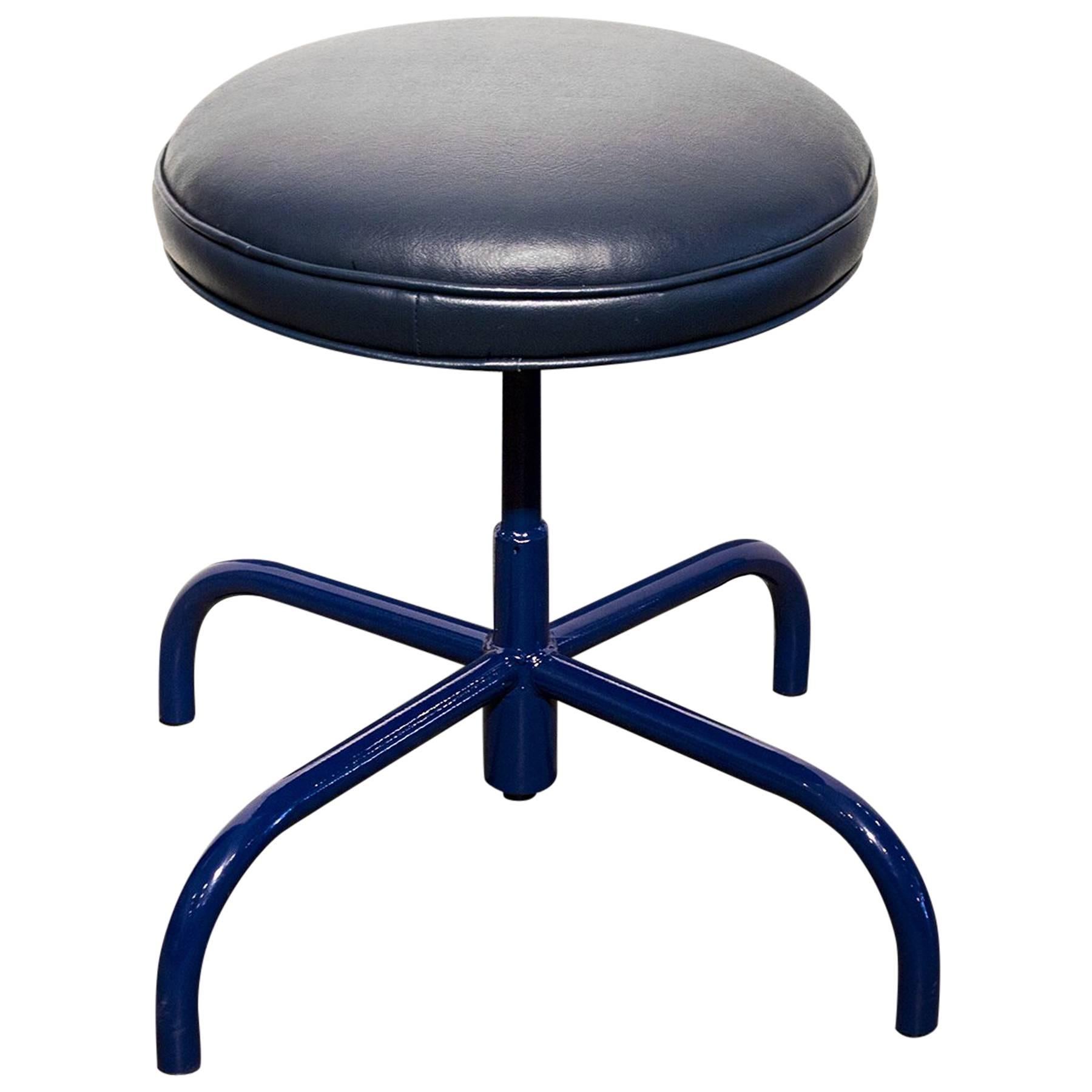 Vintage Counter Stool in Marine Blue, circa 1960s
