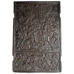 Early 18th Century Front Fireback, Bible 4, Book of Mose