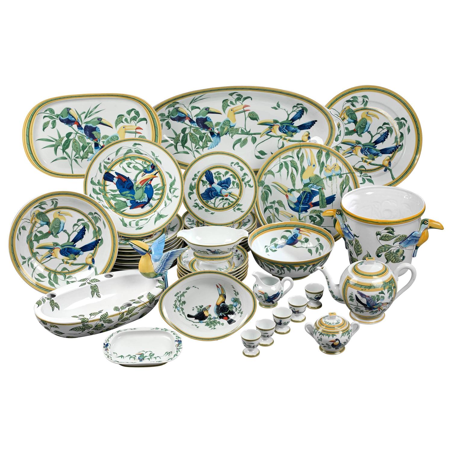 Hermes "Toucan" Porcelain Dinnerware Service at 1stdibs