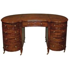 Fine Quality 19th Century Mahogany Kidney Shaped Pedestal Desk 7