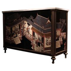 Louis XVI Revival Brass-Mounted Chinoiserie Buffet