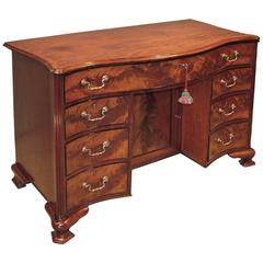 Mid-18th Century Mahogany Serpentine Knee-Hole Chest 9