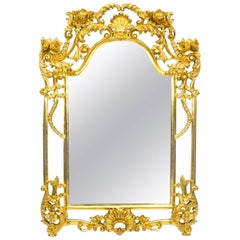 Vintage Luis Revival Carved Giltwood Mirror