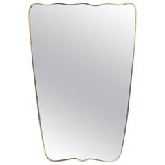 Unique Italian Brass Mirror, 1950s 12