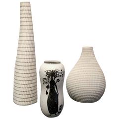 Stig Lindberg for Gustavsberg Set of Three Vases 9
